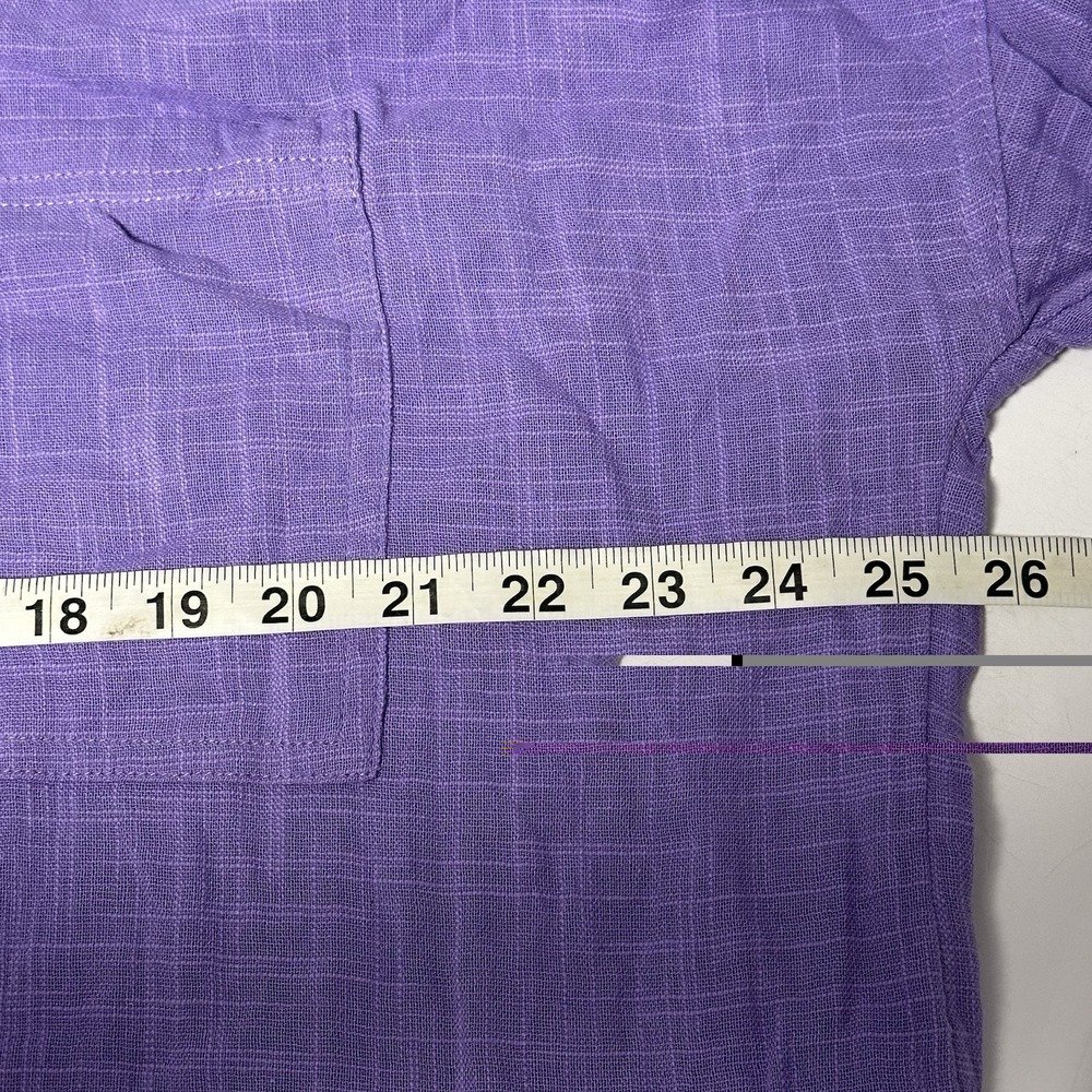 NWT Cotton On Womens Med Long Sleeve Button Up Beach Flowy Boho Top Purple Light - Picture 6 of 6